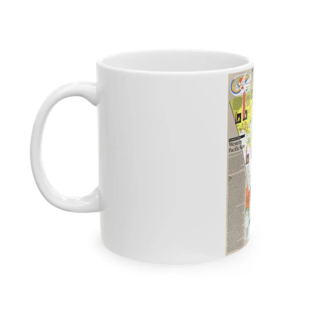 Pacific - Western Rim (1989) (Map) White Coffee Mug - Go Mug Yourself