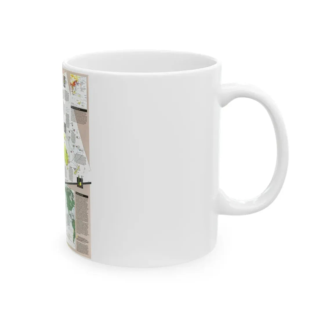 Pacific - Western Rim (1989) (Map) White Coffee Mug - Go Mug Yourself