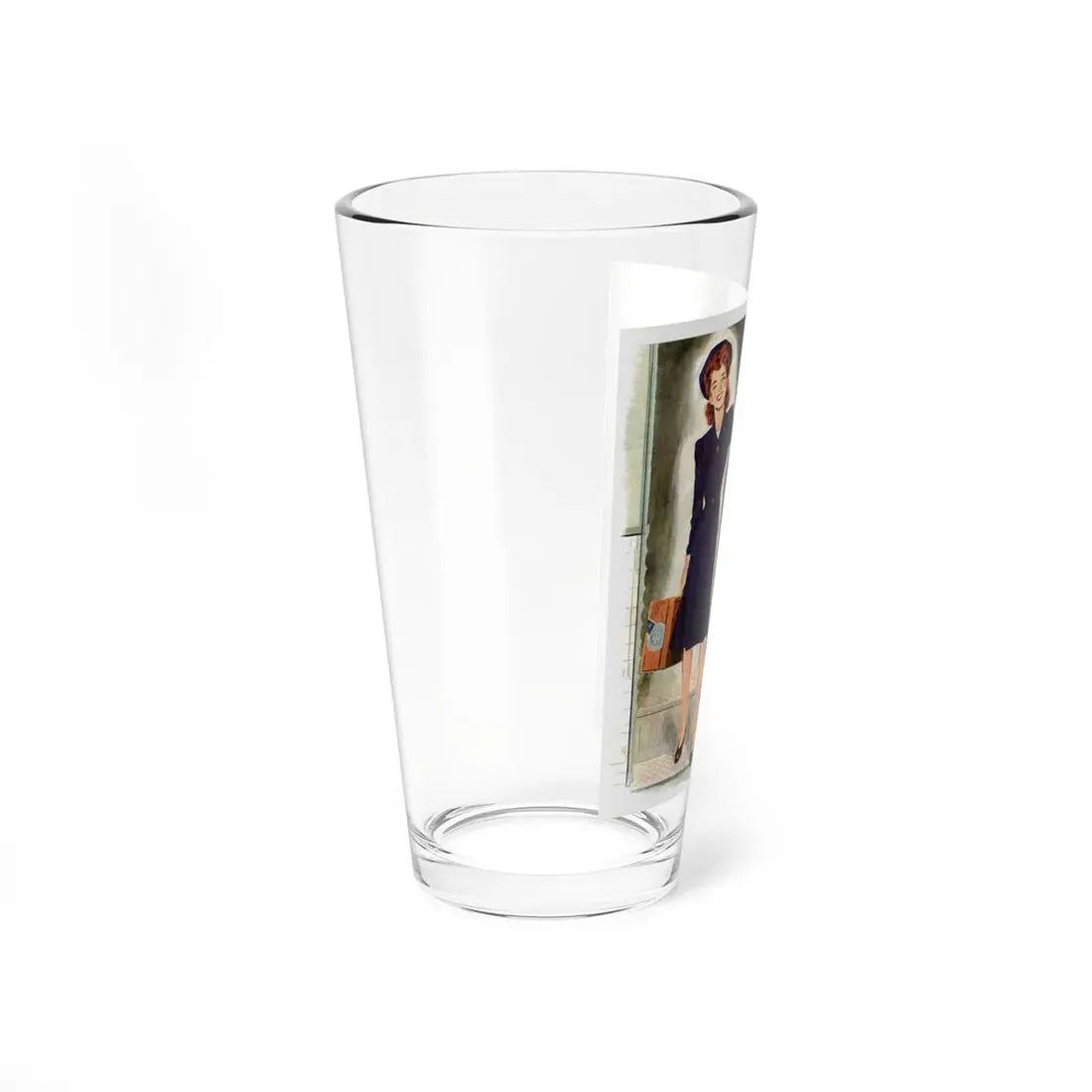Pacific Worsted advertisement, 1943 (Magazine Illustration) Pint Glass 16oz - Go Mug Yourself