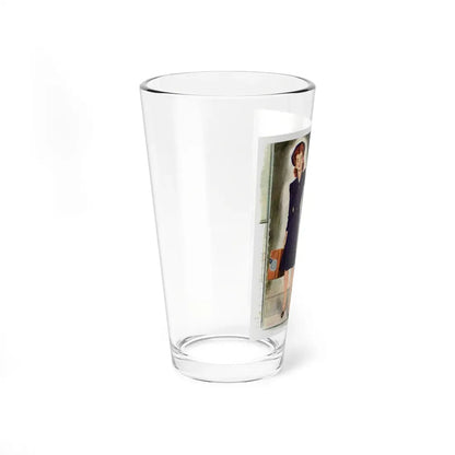 Pacific Worsted advertisement, 1943 (Magazine Illustration) Pint Glass 16oz - Go Mug Yourself