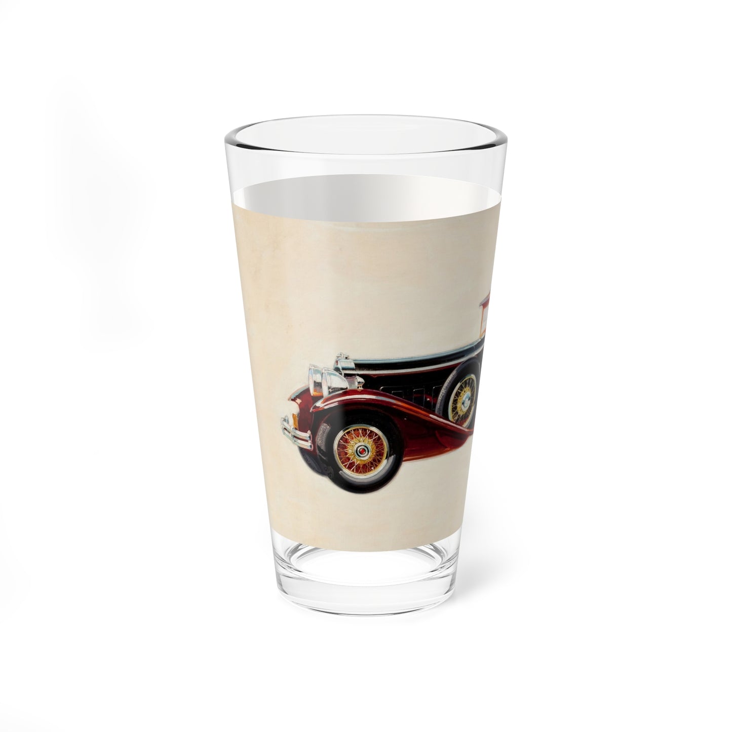 Packard Model 745 Two Passenger Coupe, automobile ad illustration (Magazine Illustration) Pint Glass 16oz-Go Mug Yourself