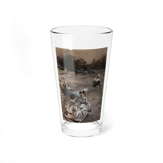 Paddling in the Moonlight (Magazine Illustration) Pint Glass 16oz 16oz - Go Mug Yourself