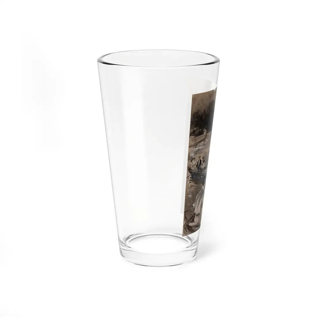 Paddling in the Moonlight (Magazine Illustration) Pint Glass 16oz - Go Mug Yourself