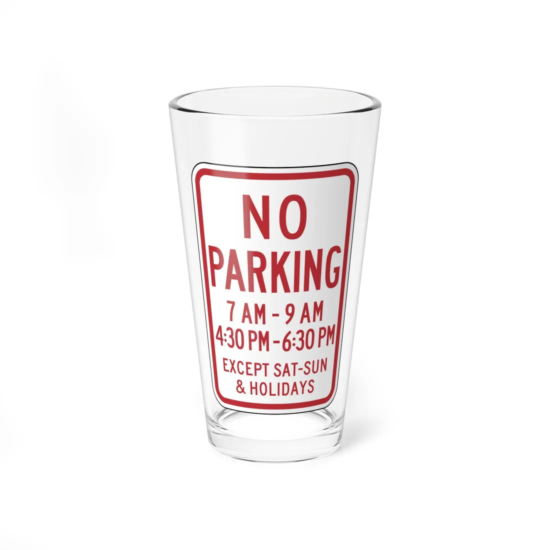 PADOT R7-5T (Pennsylvania) (Road Sign) Pint Glass 16oz 16oz - Go Mug Yourself