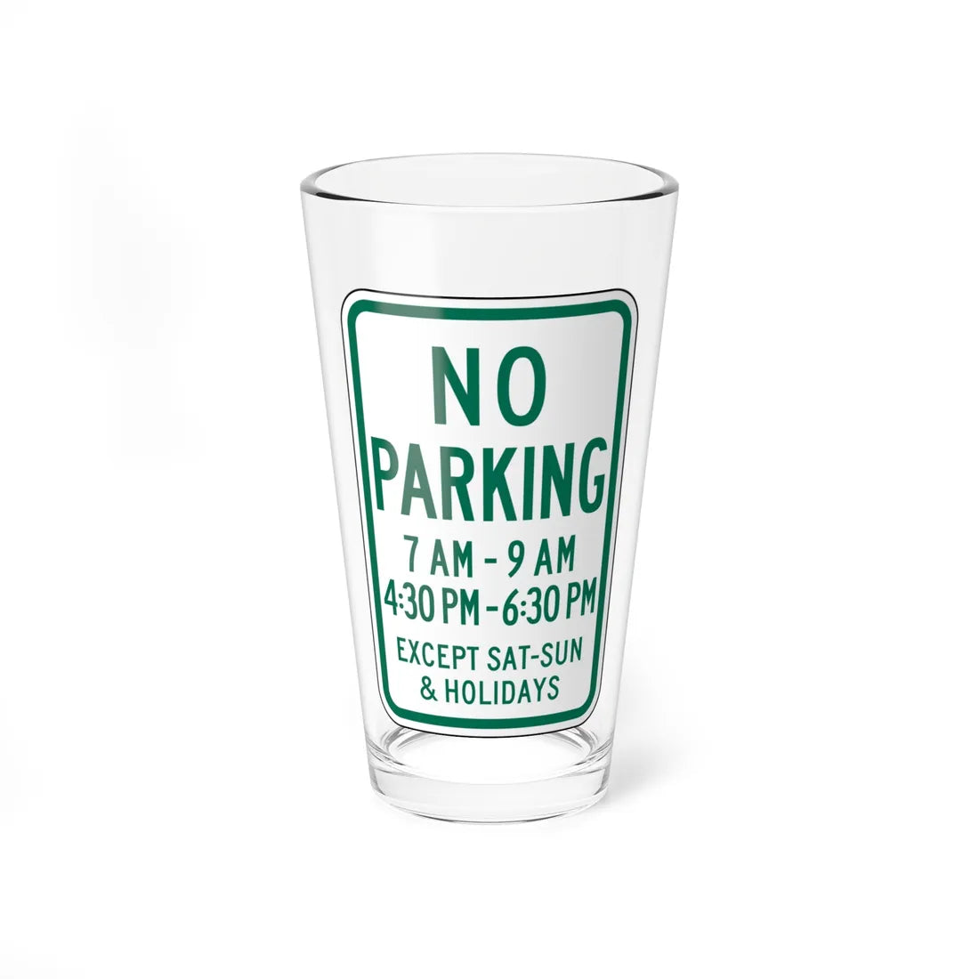 PADOT R7-5X (Pennsylvania) (Road Sign) Pint Glass 16oz 16oz - Go Mug Yourself