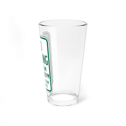 PADOT R7-5X (Pennsylvania) (Road Sign) Pint Glass 16oz - Go Mug Yourself