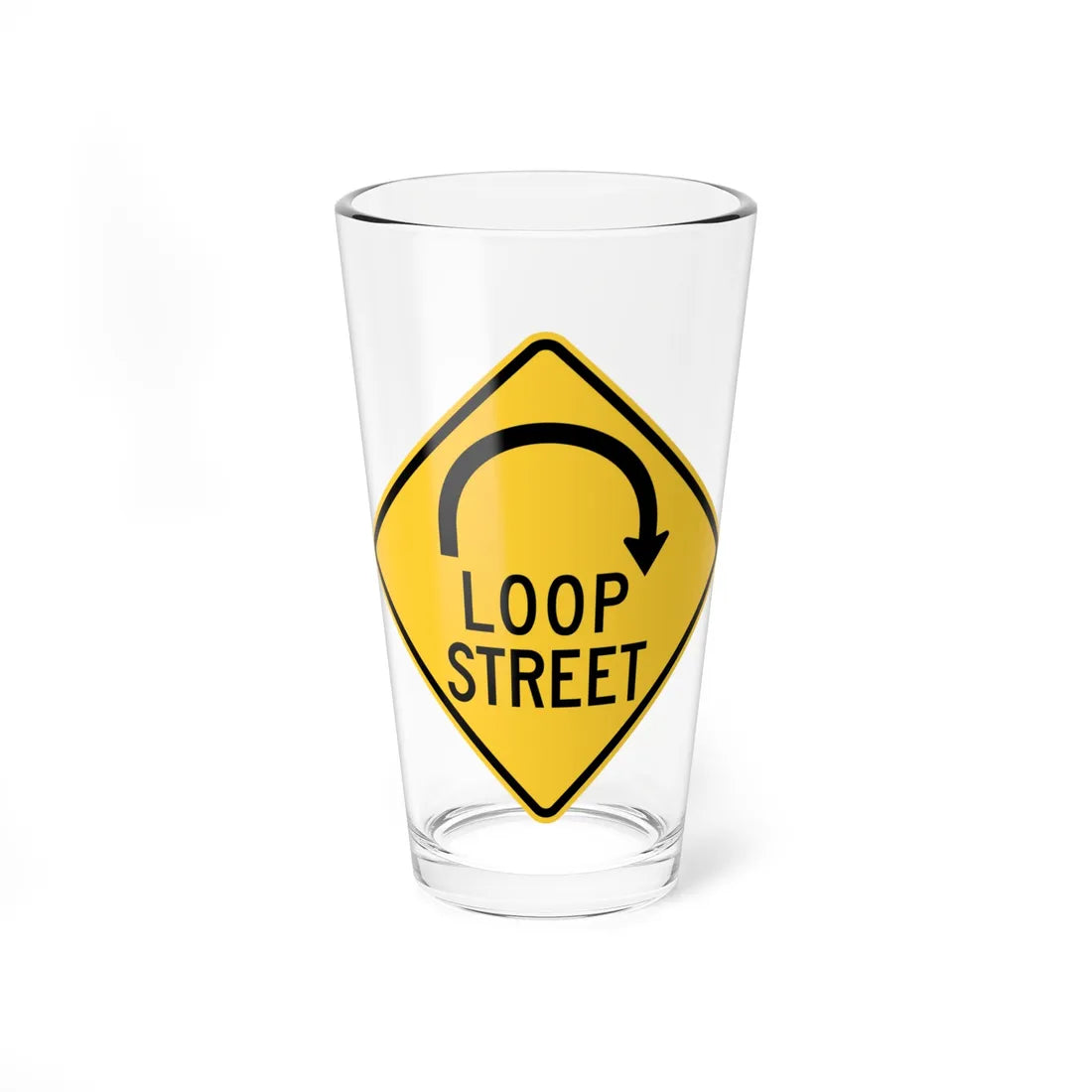 PADOT W14-2-2 (Pennsylvania) (Road Sign) Pint Glass 16oz 16oz - Go Mug Yourself