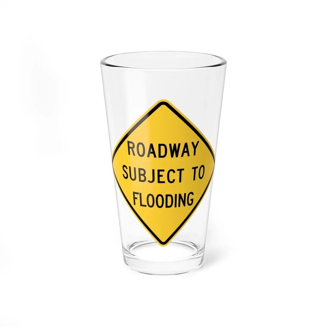 PADOT W8-18 (Pennsylvania) (Road Sign) Pint Glass 16oz 16oz - Go Mug Yourself