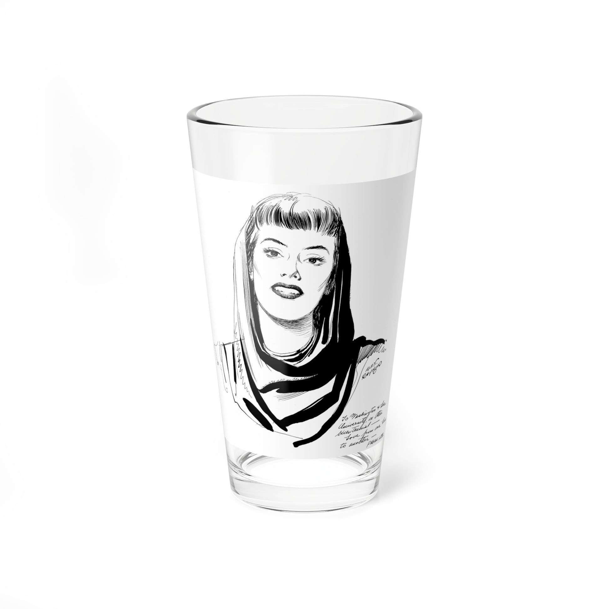 Pagan Lee from Rip Kirby (Washington and Lee, 1949) (Magazine Illustration) Pint Glass 16oz-16oz-Go Mug Yourself