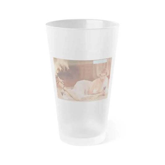 Page00011 (Vintage Female Icon) Frosted Pint Glass 16oz 16oz Frosted - Go Mug Yourself