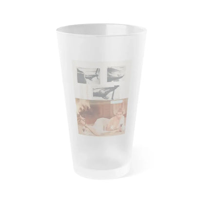 Page00012 (Vintage Female Icon) Frosted Pint Glass 16oz 16oz Frosted - Go Mug Yourself