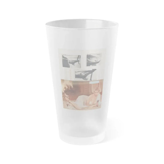 Page00012 (Vintage Female Icon) Frosted Pint Glass 16oz 16oz Frosted - Go Mug Yourself
