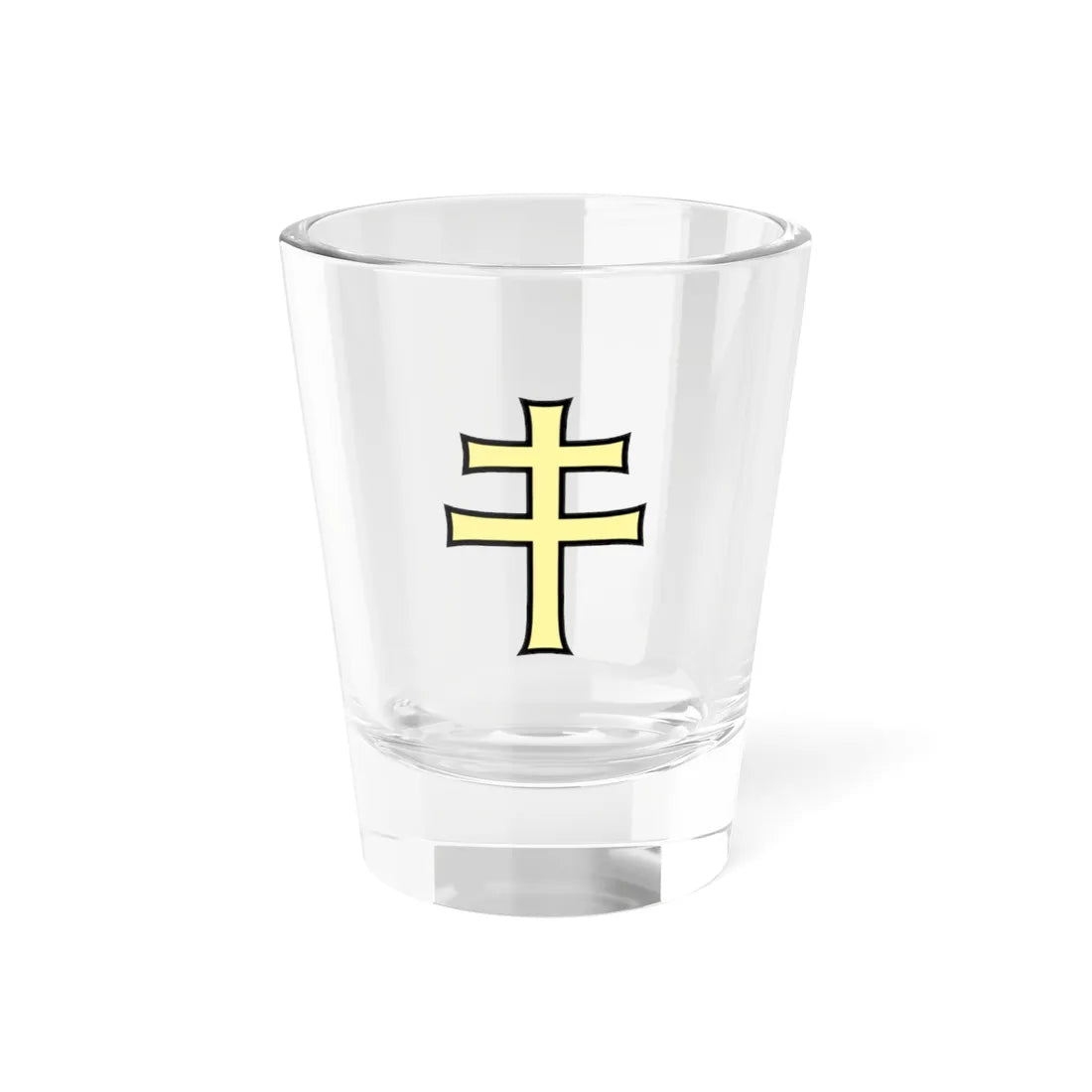Pahonia-contour black-gold cross (Belarus) (Coat of Arms) Shot Glass 1.5oz 1.5oz - Go Mug Yourself