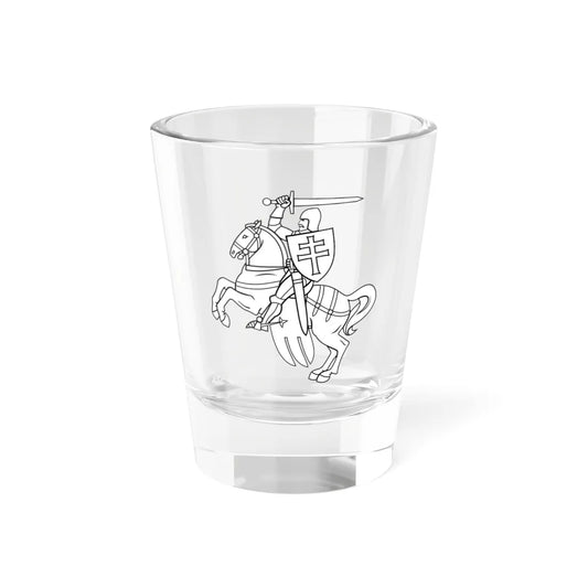 Pahonia-contour lightweight-by element-black-white filled (Belarus) (Coat of Arms) Shot Glass 1.5oz 1.5oz - Go Mug Yourself