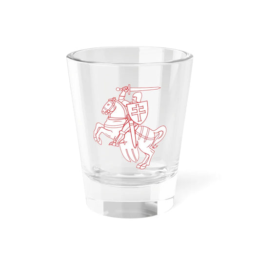 Pahonia-contour lightweight-by element-white filled (Belarus) (Coat of Arms) Shot Glass 1.5oz 1.5oz - Go Mug Yourself