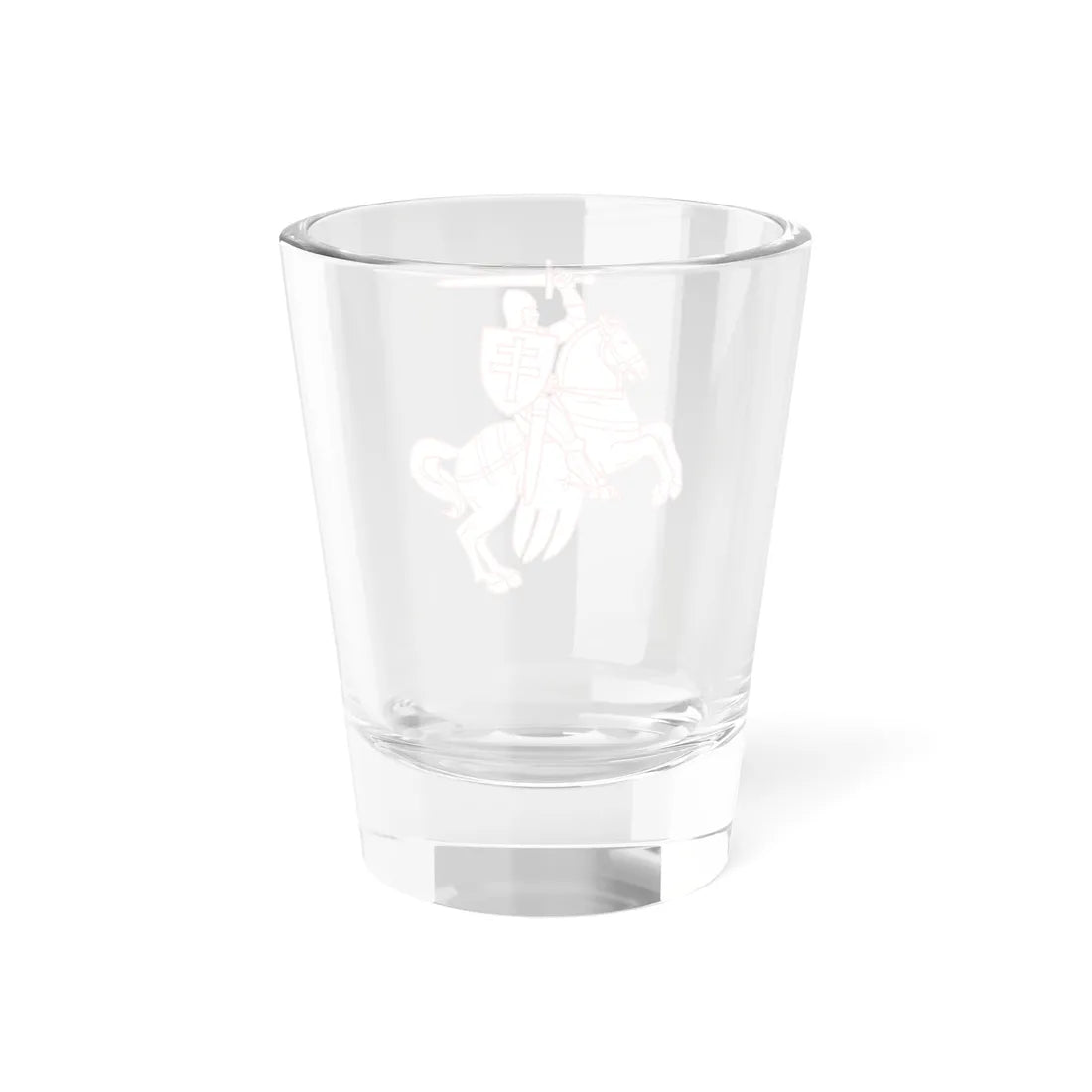 Pahonia-contour lightweight-by element-white filled (Belarus) (Coat of Arms) Shot Glass 1.5oz - Go Mug Yourself