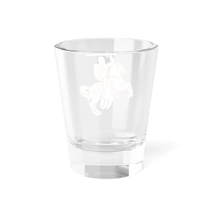 Pahonia-contour lightweight-by element-white filled (Belarus) (Coat of Arms) Shot Glass 1.5oz - Go Mug Yourself
