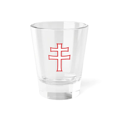 Pahonia-contour red-white cross (Belarus) (Coat of Arms) Shot Glass 1.5oz 1.5oz - Go Mug Yourself