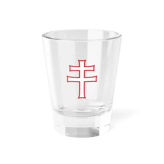 Pahonia-contour red-white cross (Belarus) (Coat of Arms) Shot Glass 1.5oz 1.5oz - Go Mug Yourself