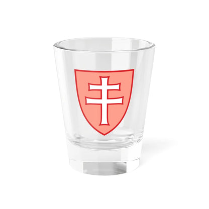 Pahonia-contour shield with cross (Belarus) (Coat of Arms) Shot Glass 1.5oz 1.5oz - Go Mug Yourself