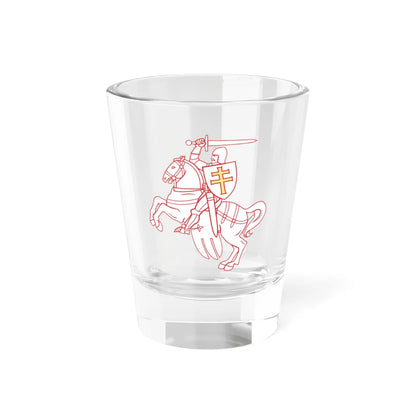 Pahonia-contour white filled-gold cross (Belarus) (Coat of Arms) Shot Glass 1.5oz 1.5oz - Go Mug Yourself