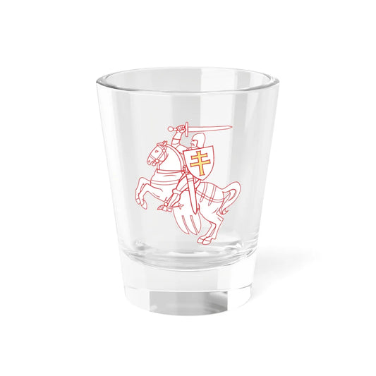 Pahonia-contour white filled-gold cross (Belarus) (Coat of Arms) Shot Glass 1.5oz 1.5oz - Go Mug Yourself