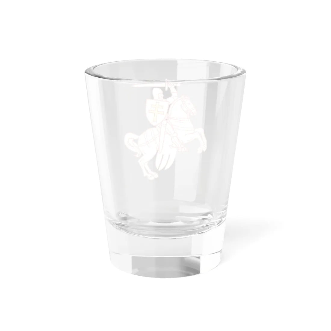 Pahonia-contour white filled-gold cross (Belarus) (Coat of Arms) Shot Glass 1.5oz - Go Mug Yourself