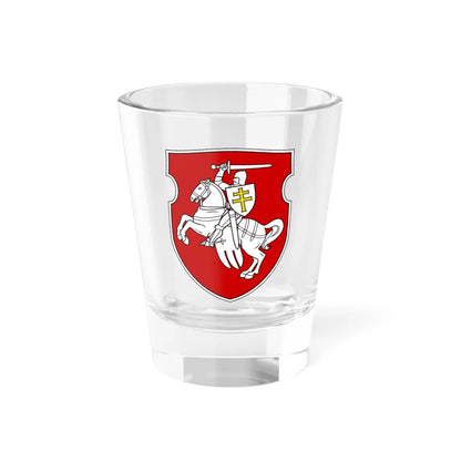 Pahonia-light double black contour-golden cross (Belarus) (Coat of Arms) Shot Glass 1.5oz 1.5oz - Go Mug Yourself