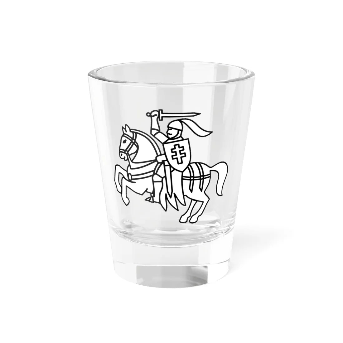 Pahonia of Coat of Arms of Mahiloŭ (Belarus) (Coat of Arms) Shot Glass 1.5oz 1.5oz - Go Mug Yourself