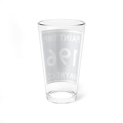 Paint Township Route 196 Wayne County Ohio (Ohio) (Road Sign) Pint Glass 16oz - Go Mug Yourself