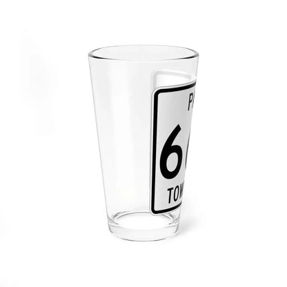Paint Township Route 666 Holmes County Ohio (Ohio) (Road Sign) Pint Glass 16oz - Go Mug Yourself