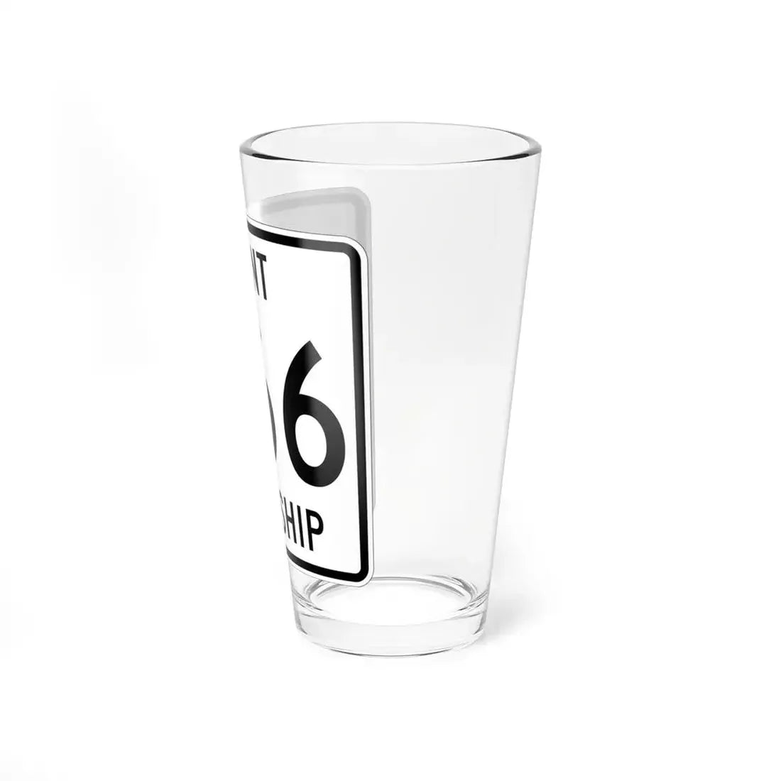 Paint Township Route 666 Holmes County Ohio (Ohio) (Road Sign) Pint Glss 16oz - Go Mug Yourself
