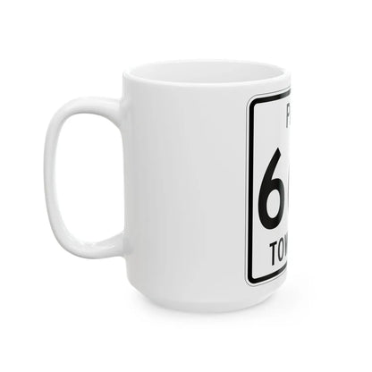 Paint Township Route 666 Holmes County Ohio (Ohio) (Road Sign) White Coffee Mug - Go Mug Yourself