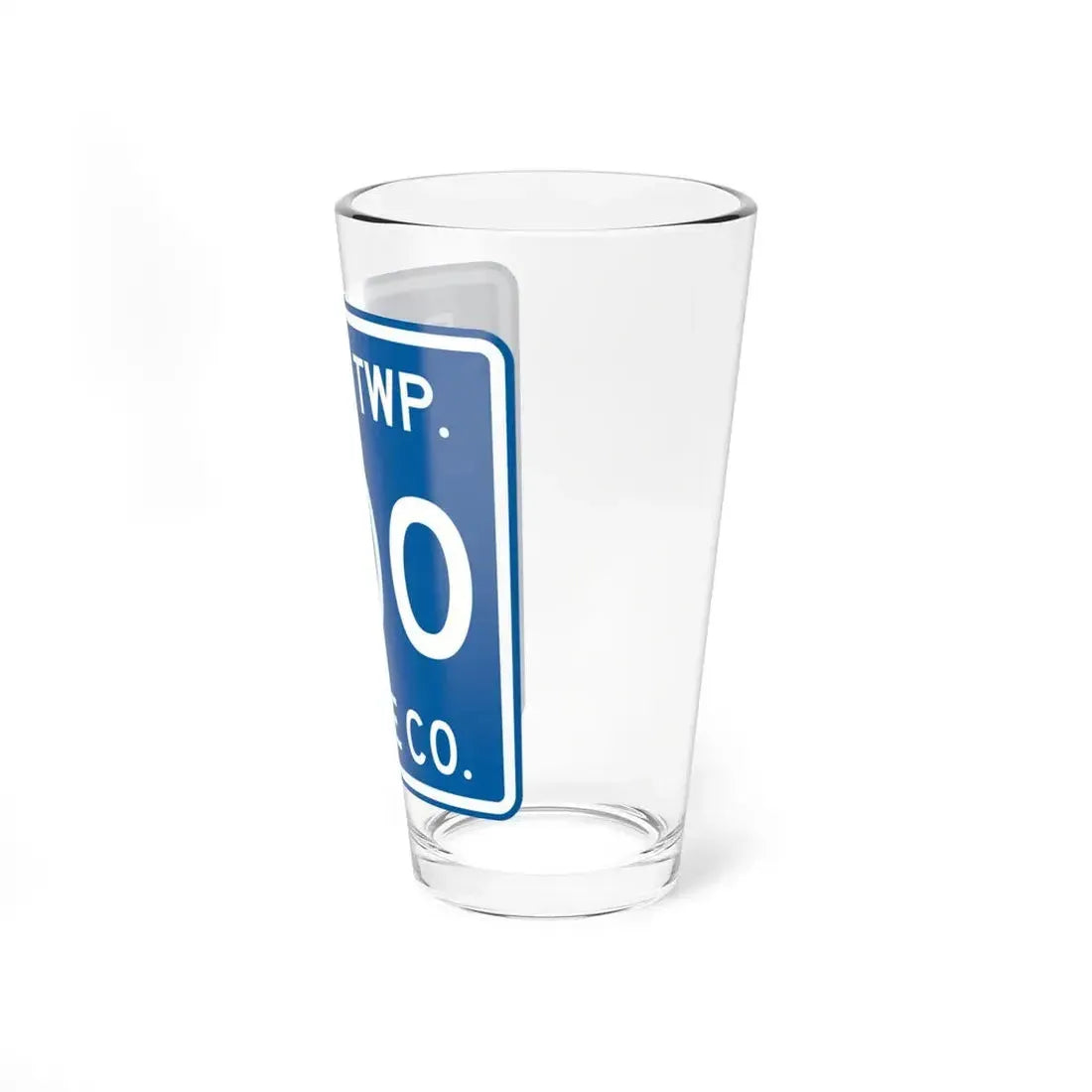 Paint Township Wayne County Ohio route shield template (Ohio) (Road Sign) Pint Glass 16oz - Go Mug Yourself