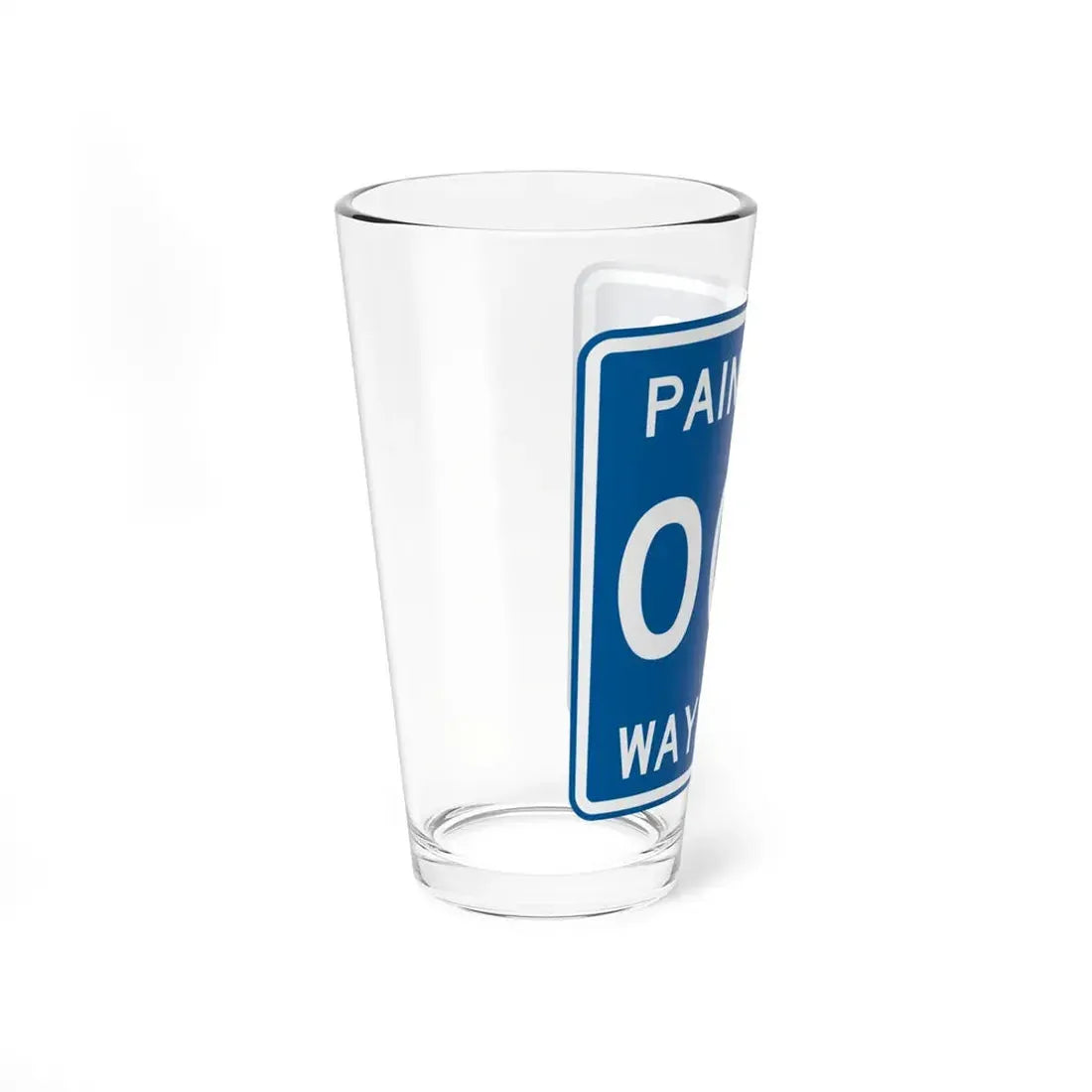Paint Township Wayne County Ohio route shield template (Ohio) (Road Sign) Pint Glss 16oz - Go Mug Yourself