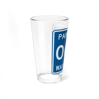 Paint Township Wayne County Ohio route shield template (Ohio) (Road Sign) Pint Glss 16oz - Go Mug Yourself