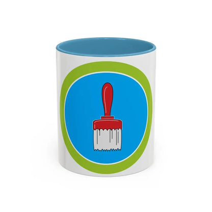 Painting (Boy Scout Merit Badge) Accent Coffee Mug 11oz Light Blue - Go Mug Yourself