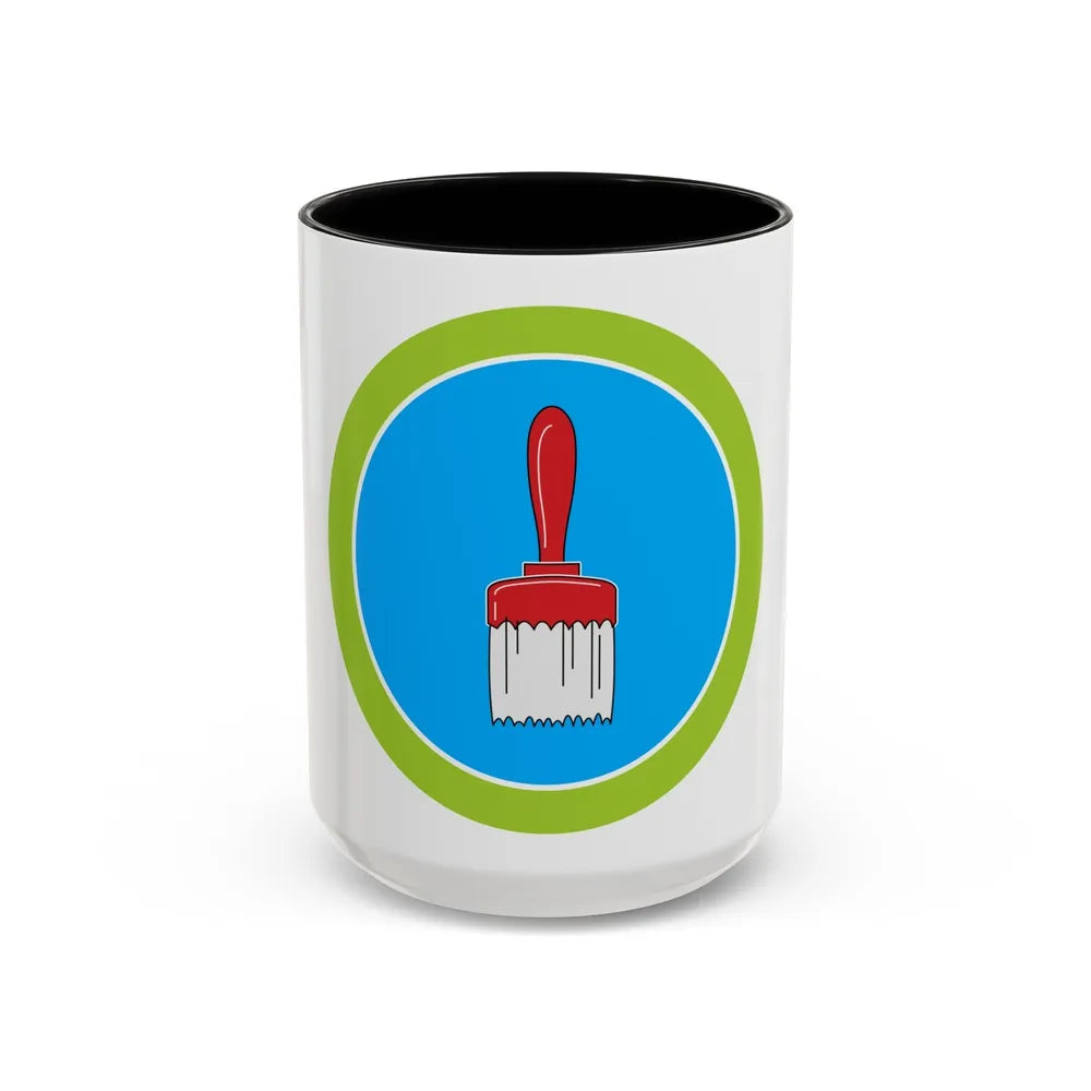 Painting (Boy Scout Merit Badge) Accent Coffee Mug-15oz-Black-Go Mug Yourself