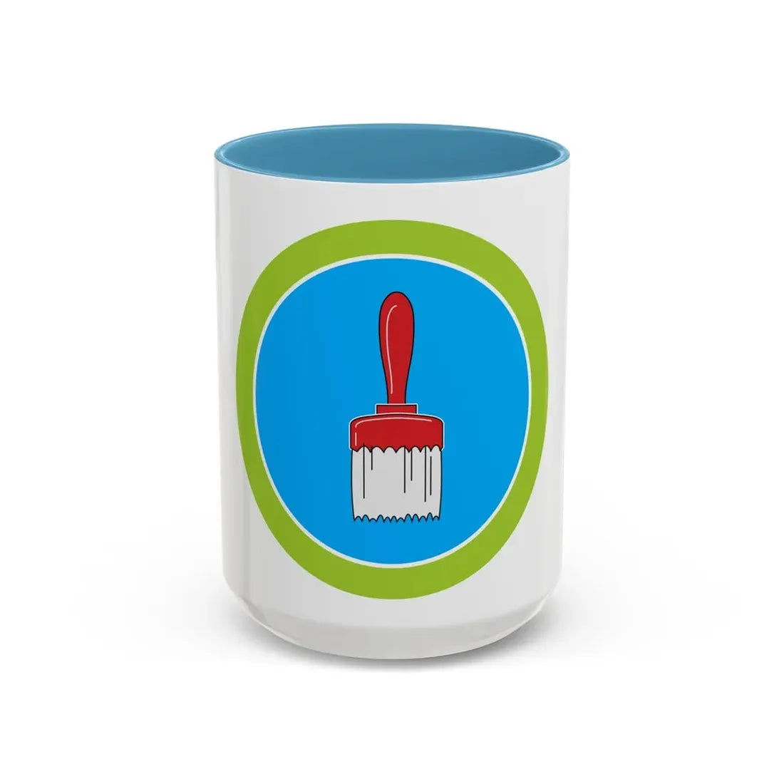 Painting (Boy Scout Merit Badge) Accent Coffee Mug 15oz Light Blue - Go Mug Yourself