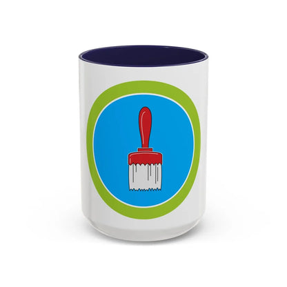 Painting (Boy Scout Merit Badge) Accent Coffee Mug-15oz-Navy-Go Mug Yourself