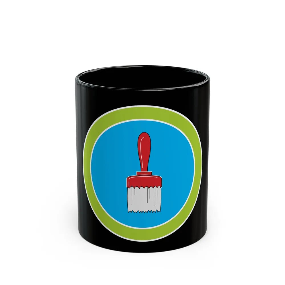 Painting (Boy Scout Merit Badge) Black Coffee Mug-11oz-Go Mug Yourself