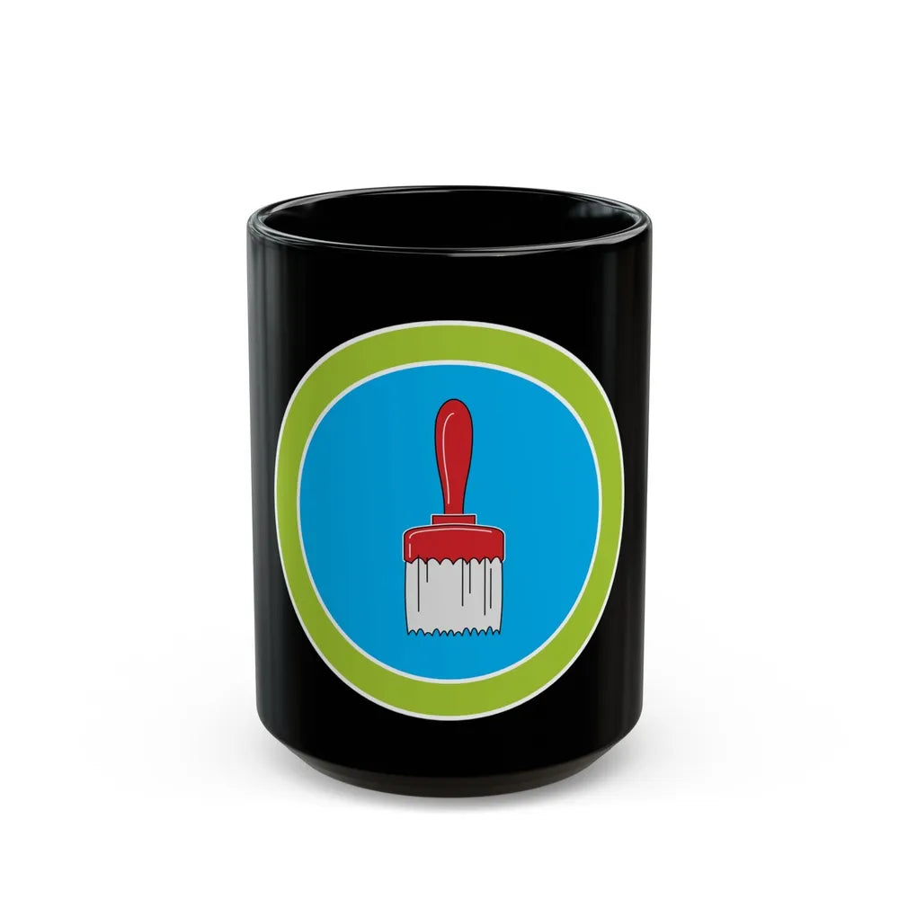 Painting (Boy Scout Merit Badge) Black Coffee Mug-15oz-Go Mug Yourself