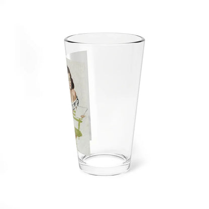 Painting by Eddie Chan (Magazine Illustration) Pint Glass 16oz-Go Mug Yourself