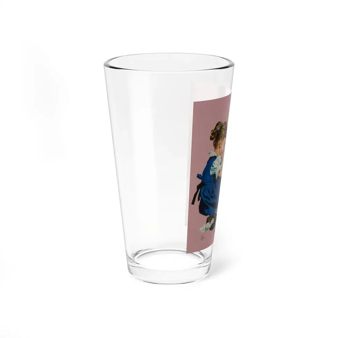 Painting her Toenails, American Weekly magazine cover, January 11, 1953 (Magazine Illustration) Pint Glass 16oz - Go Mug Yourself
