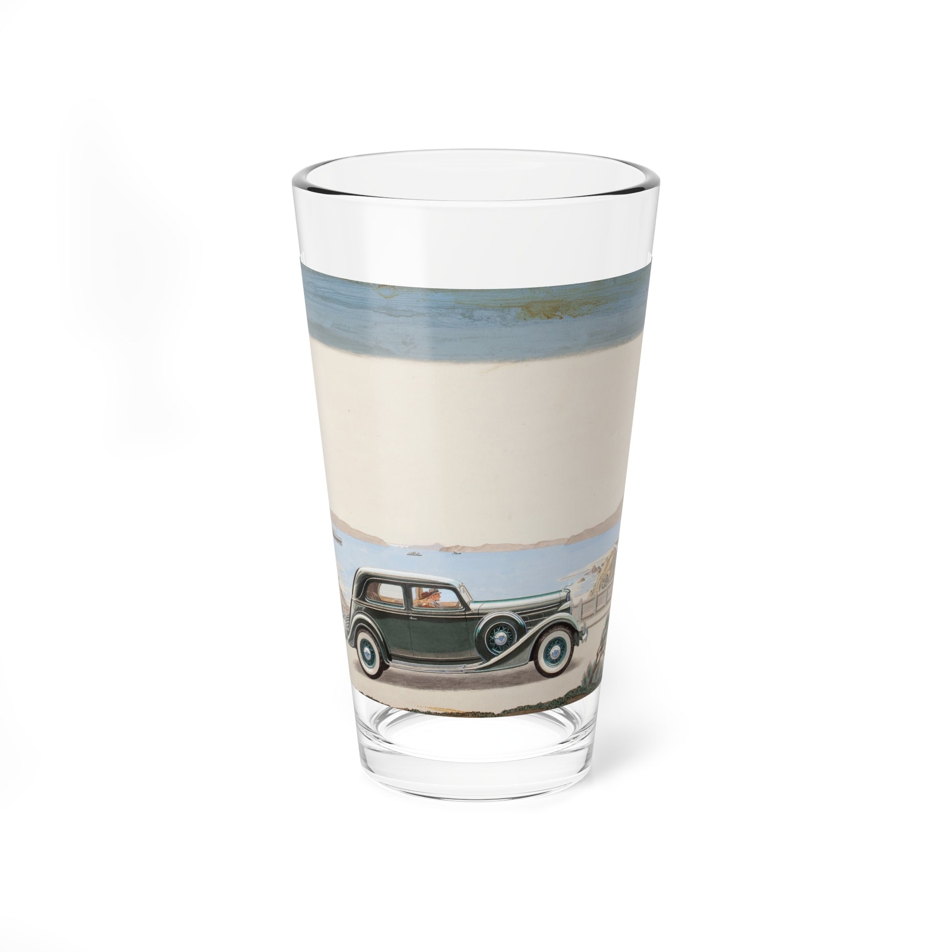 Pair of car advertisements (1) (Magazine Illustration) Pint Glass 16oz-16oz-Go Mug Yourself