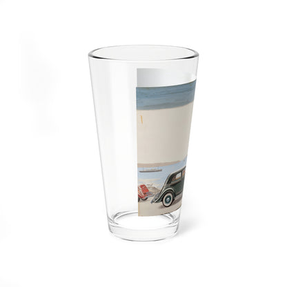 Pair of car advertisements (1) (Magazine Illustration) Pint Glass 16oz-Go Mug Yourself