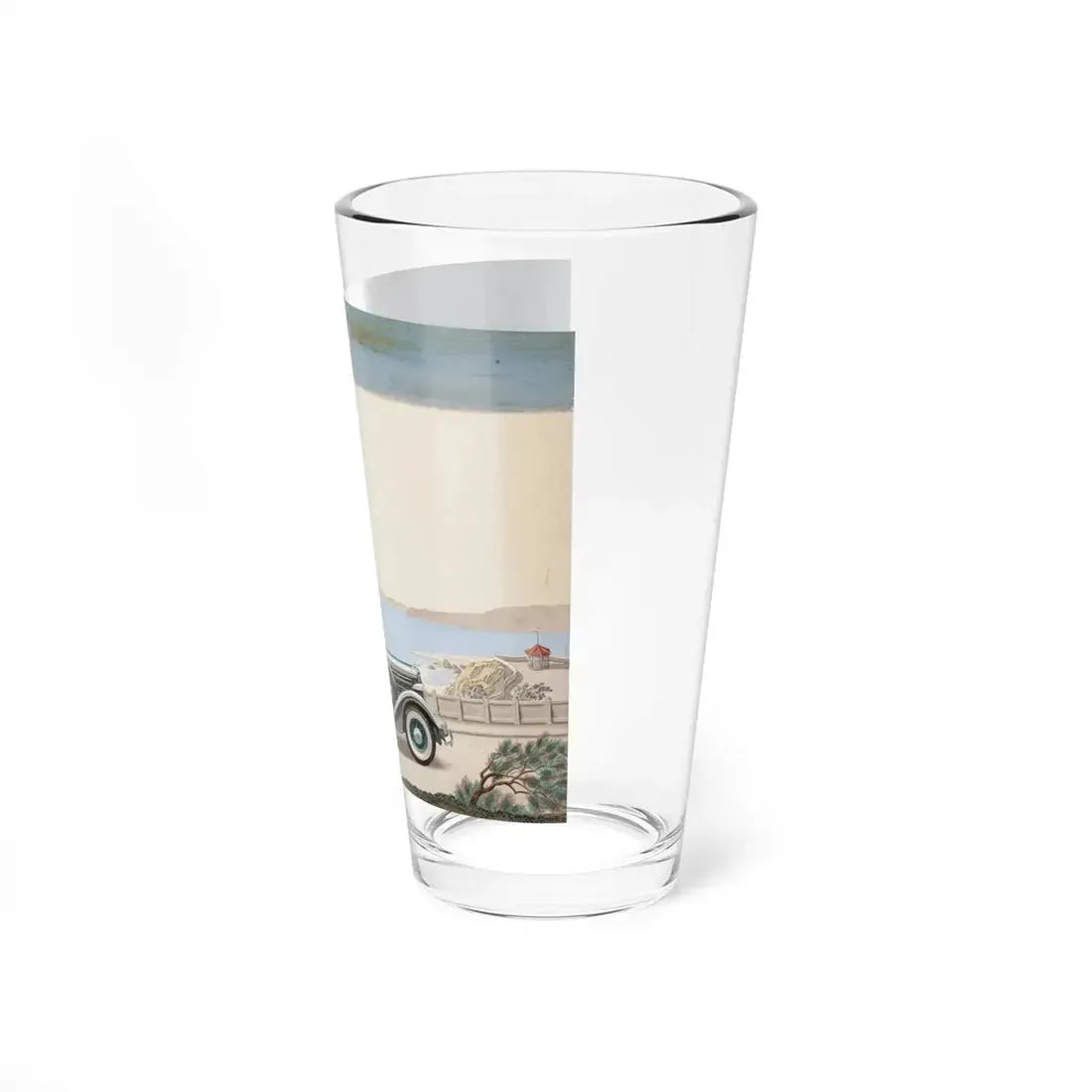Pair of car advertisements (1) (Magazine Illustration) Pint Glass 16oz - Go Mug Yourself