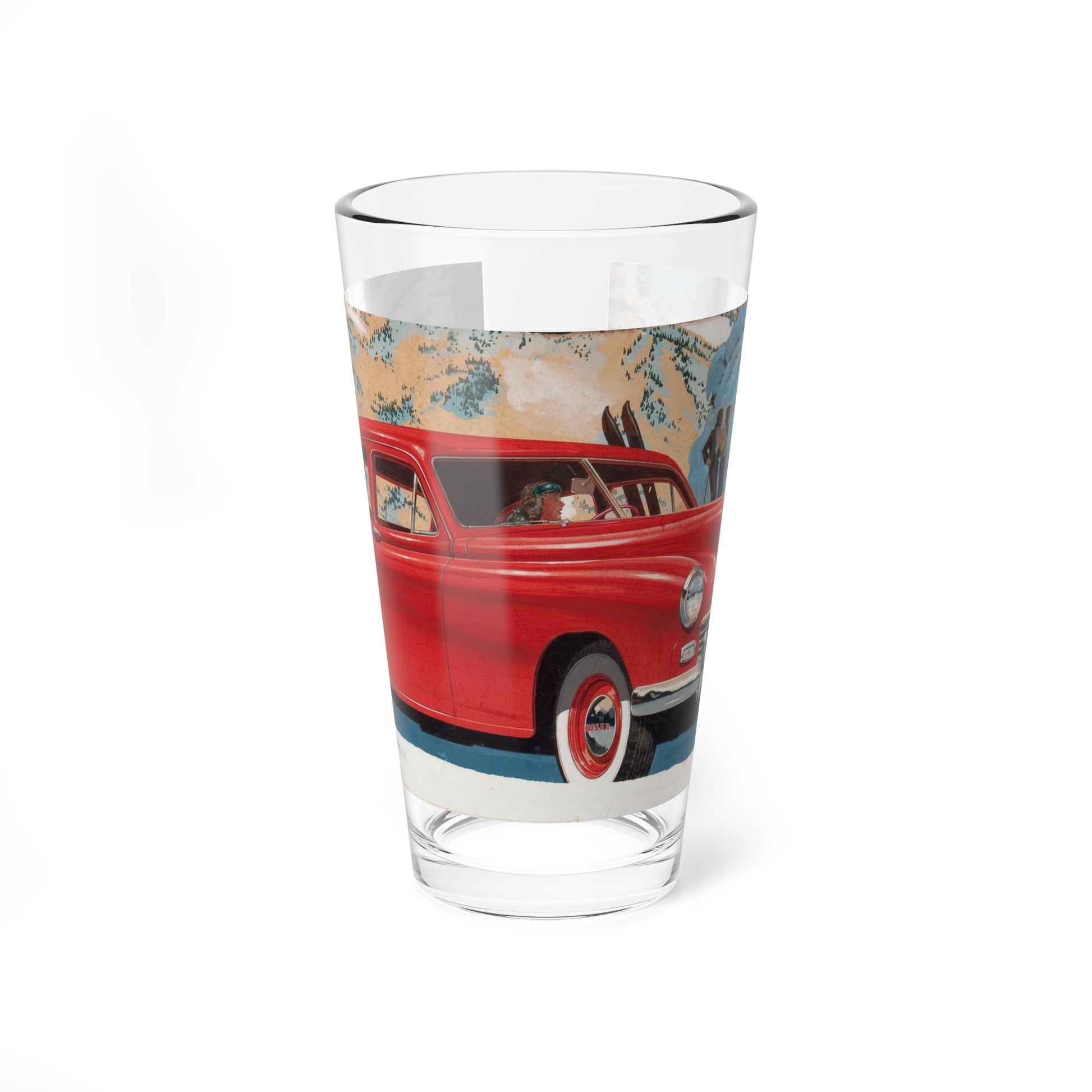 Pair of car advertisements (2) (Magazine Illustration) Pint Glass 16oz-16oz-Go Mug Yourself