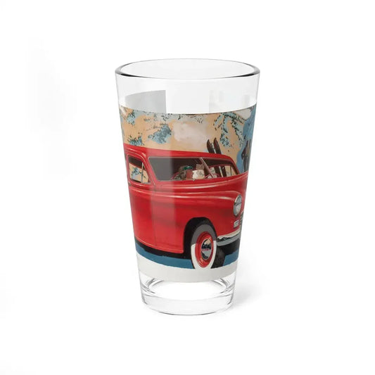 Pair of car advertisements (2) (Magazine Illustration) Pint Glass 16oz 16oz - Go Mug Yourself