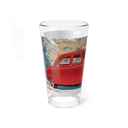 Pair of car advertisements (2) (Magazine Illustration) Pint Glass 16oz-Go Mug Yourself